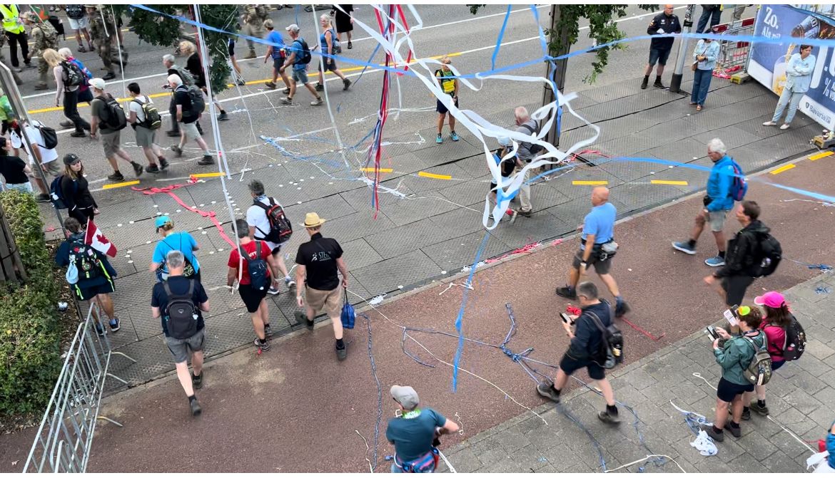 Vierdaagse wandelaars in Nijmegen
