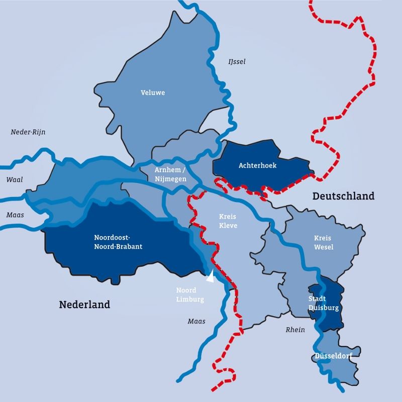 Werkgebied Euregio Rijn-Waal