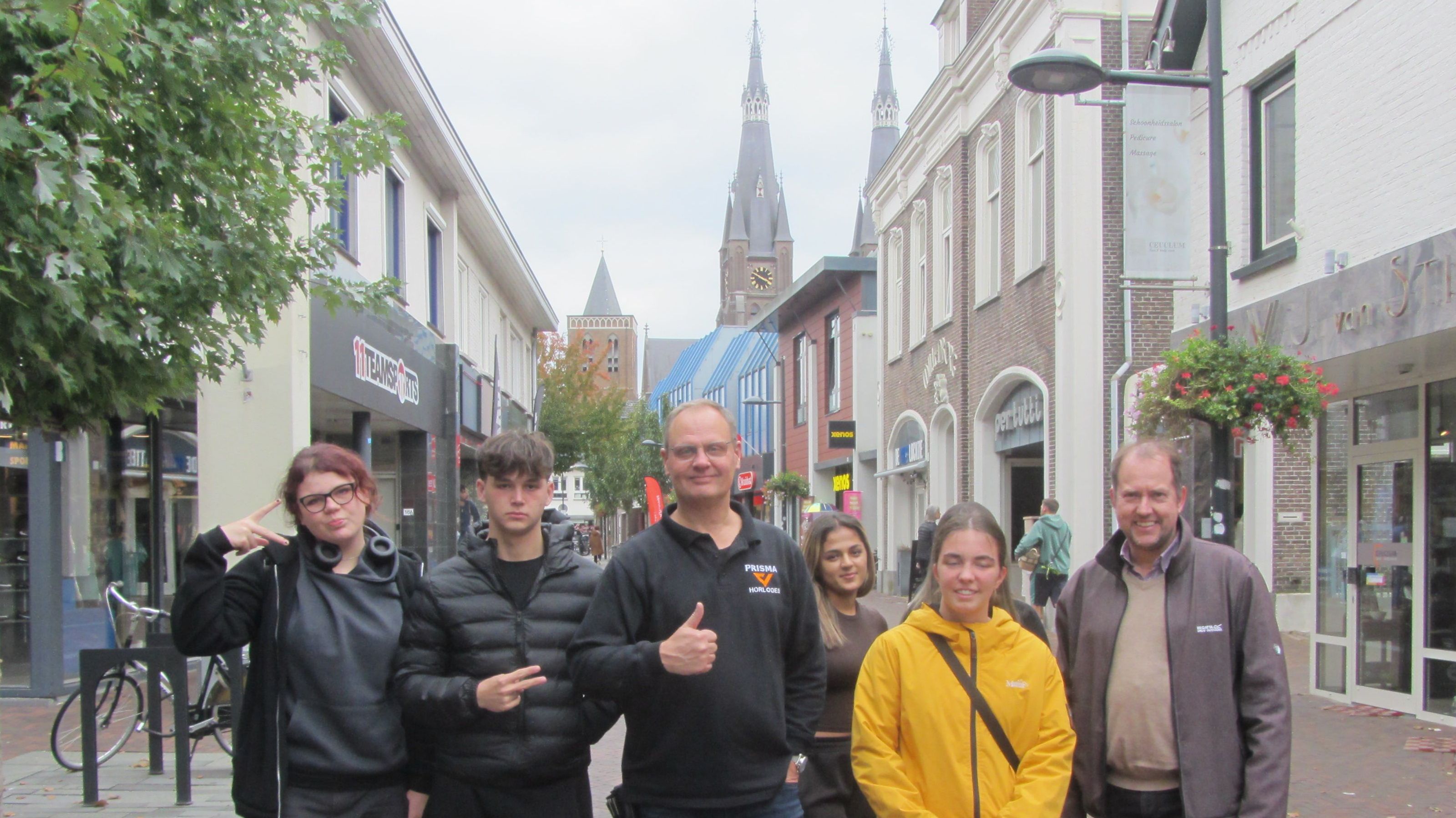 Leerlingen in Nederland tijdens taalstage
